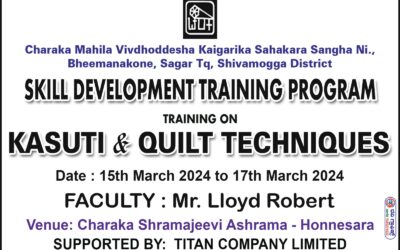 Skill Development Training Program-Kasuti and Quilt Techniques